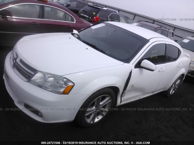 1B3BD1FG5BN573572 - 2011 DODGE AVENGER MAINSTREET WHITE photo 2