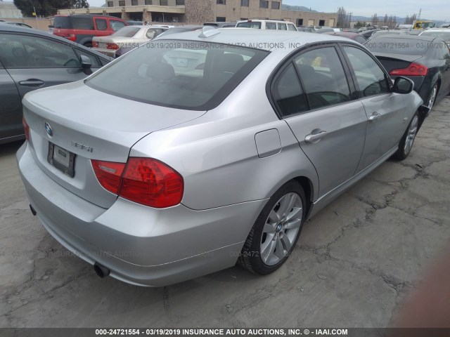 WBAPL5C56BA921112 - 2011 BMW 335 XI SILVER photo 4