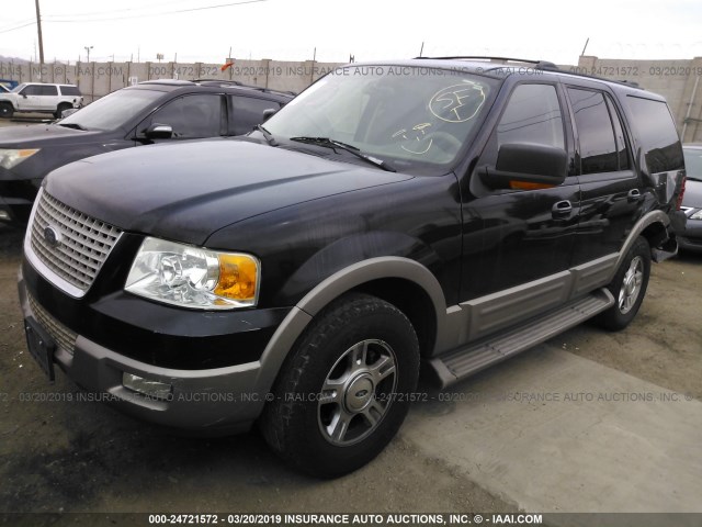 1FMRU17W83LB89670 - 2003 FORD EXPEDITION EDDIE BAUER BLACK photo 2