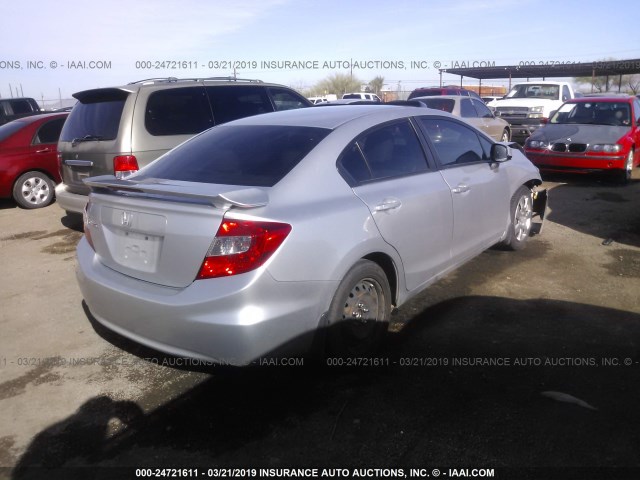 2HGFB2F93CH322624 - 2012 HONDA CIVIC EXL SILVER photo 4