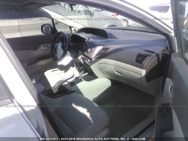 2HGFB2F93CH322624 - 2012 HONDA CIVIC EXL SILVER photo 5