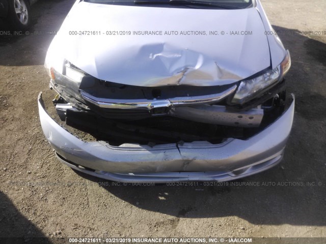 2HGFB2F93CH322624 - 2012 HONDA CIVIC EXL SILVER photo 6