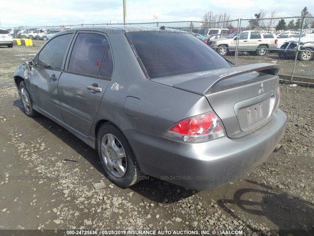 JA3AJ86E54U023256 - 2004 MITSUBISHI LANCER OZ RALLY GRAY photo 3