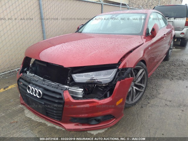 WAUW2AFCXGN052208 - 2016 AUDI S7 PRESTIGE RED photo 2