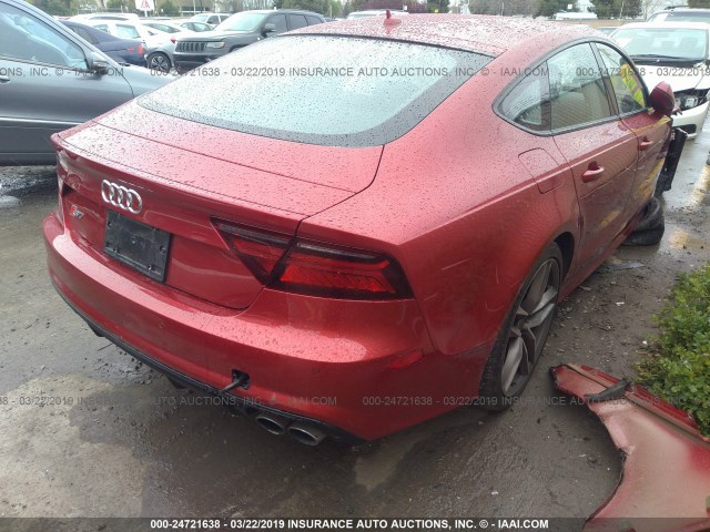 WAUW2AFCXGN052208 - 2016 AUDI S7 PRESTIGE RED photo 4