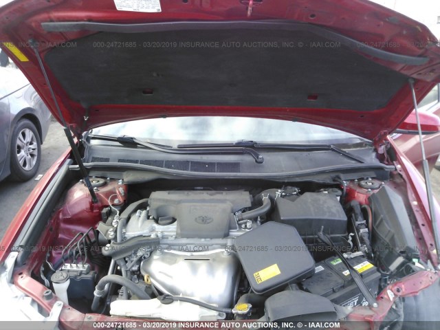 4T1BF1FKXEU841468 - 2014 TOYOTA CAMRY L/SE/LE/XLE 红色 照片 10