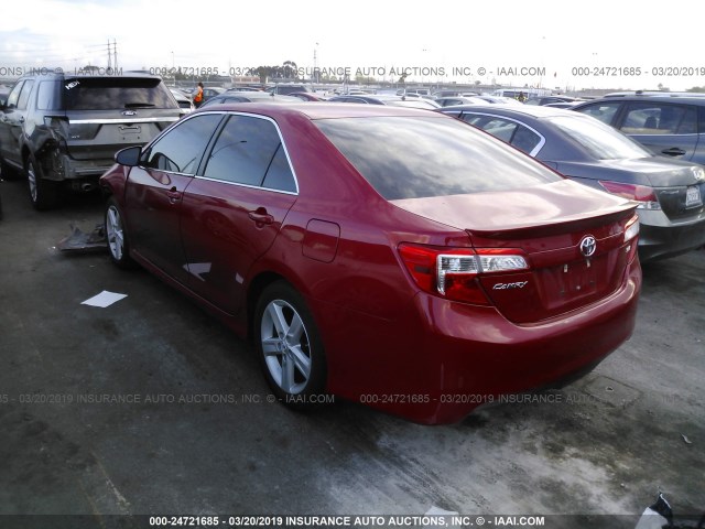 4T1BF1FKXEU841468 - 2014 TOYOTA CAMRY L/SE/LE/XLE 红色 照片 3