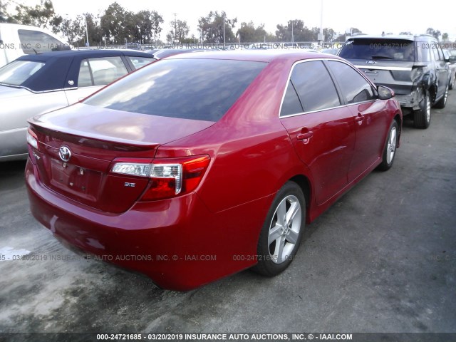 4T1BF1FKXEU841468 - 2014 TOYOTA CAMRY L/SE/LE/XLE 红色 照片 4
