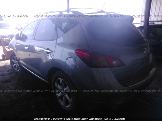 JN8AZ18U89W017554 - 2009 NISSAN MURANO S/SL GRAY photo 3