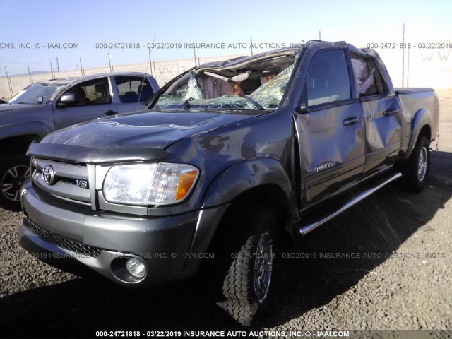 5TBET38166S550359 - 2006 TOYOTA TUNDRA DOUBLE CAB LIMITED GRAY photo 2