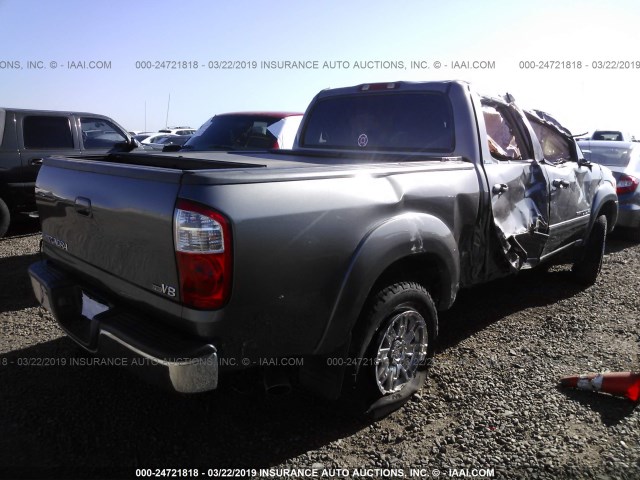 5TBET38166S550359 - 2006 TOYOTA TUNDRA DOUBLE CAB LIMITED GRAY photo 4