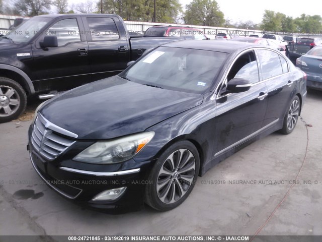 KMHGC4DH6CU158185 - 2012 HYUNDAI GENESIS 5.0L BLACK photo 2