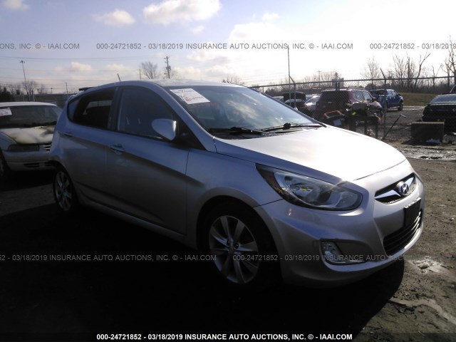 KMHCU5AE8CU015282 - 2012 HYUNDAI ACCENT GLS/GS/SE SILVER photo 1