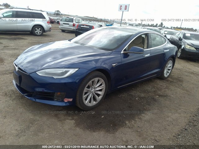 5YJSA1E14HF186393 - 2017 TESLA MODEL S BLUE photo 2