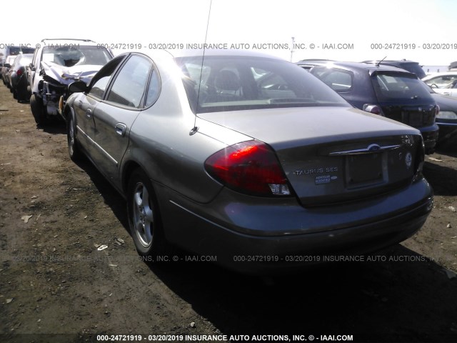 1FAFP55U62G121047 - 2002 FORD TAURUS SES GRAY photo 3