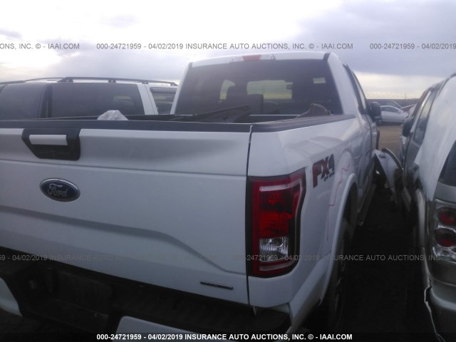 1FTFX1EF8GFA98131 - 2016 FORD F150 SUPER CAB WHITE photo 4