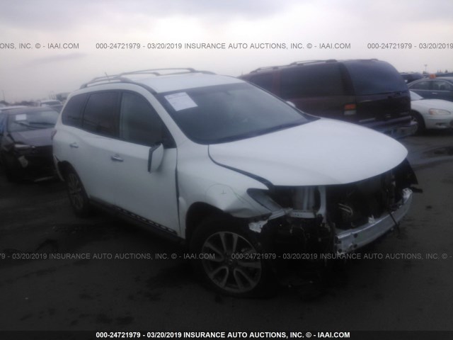 5N1AR2MN1GC632666 - 2016 NISSAN PATHFINDER S/SV/SL/PLATINUM WHITE photo 1