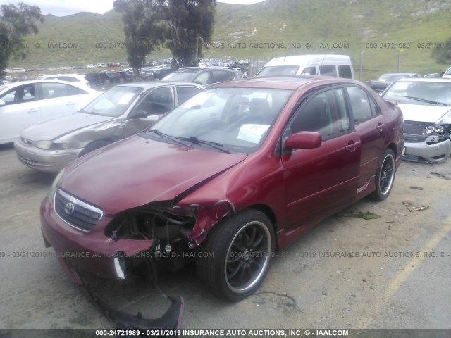 1NXBR30E36Z690514 - 2006 TOYOTA COROLLA CE/LE/S RED photo 2