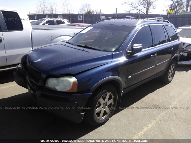 YV1CM91H641076861 - 2004 VOLVO XC90 T6 BLUE photo 2