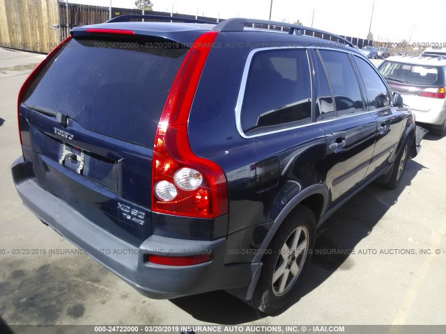 YV1CM91H641076861 - 2004 VOLVO XC90 T6 BLUE photo 4