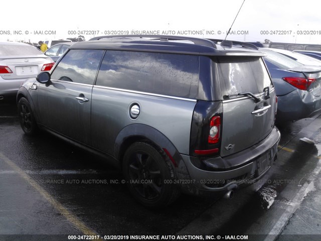 WMWMM3C59ATP94248 - 2010 MINI COOPER S CLUBMAN GRAY photo 3