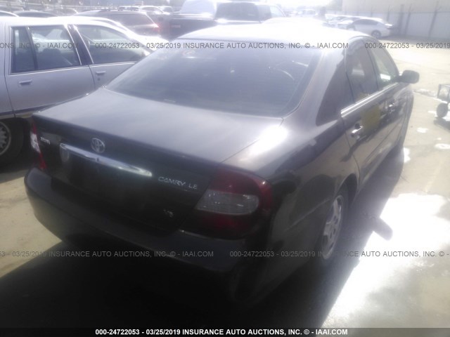 4T1BF32K92U519627 - 2002 TOYOTA CAMRY LE/XLE/SE PURPLE photo 4