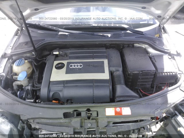 WAUMF78P76A001799 - 2006 AUDI A3 2.0 SPORT SILVER photo 10