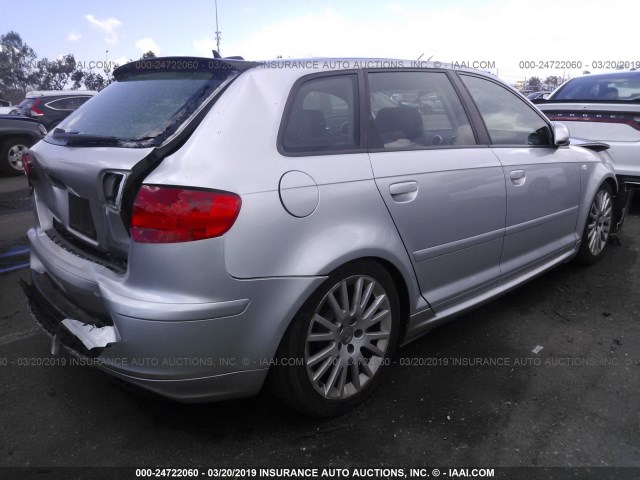 WAUMF78P76A001799 - 2006 AUDI A3 2.0 SPORT SILVER photo 4