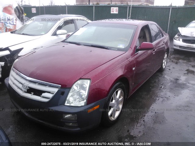 1G6DC67A760152542 - 2006 CADILLAC STS RED photo 2