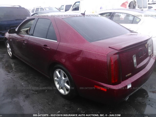 1G6DC67A760152542 - 2006 CADILLAC STS RED photo 3