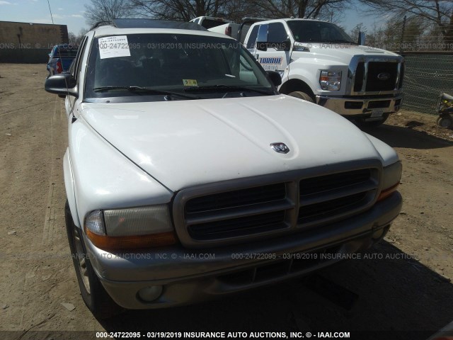 1B4HS48N62F115297 - 2002 DODGE DURANGO SLT WHITE photo 6