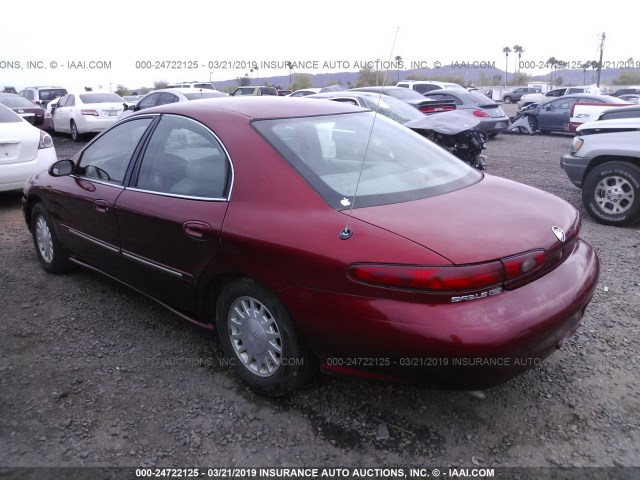 1MEFM53U2XA618143 - 1999 MERCURY SABLE LS RED photo 3