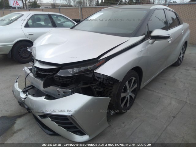 JTDBVRBD9HA001586 - 2017 TOYOTA MIRAI SILVER photo 2