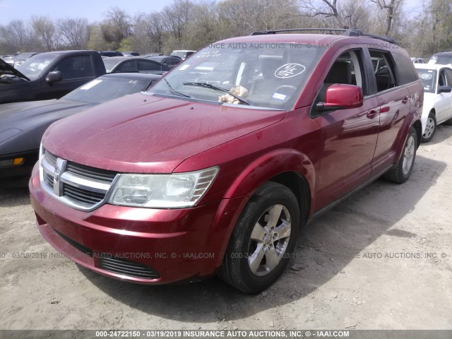 3D4GG57V69T142705 - 2009 DODGE JOURNEY SXT BURGUNDY photo 2