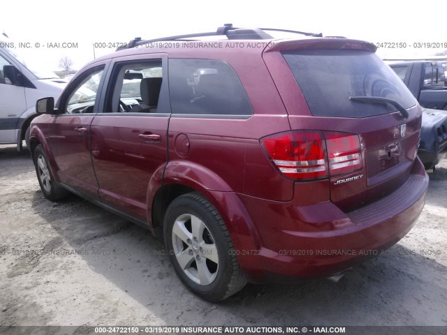 3D4GG57V69T142705 - 2009 DODGE JOURNEY SXT BURGUNDY photo 3