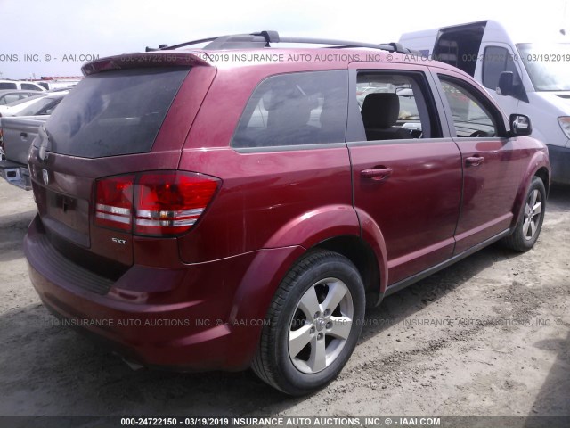 3D4GG57V69T142705 - 2009 DODGE JOURNEY SXT BURGUNDY photo 4