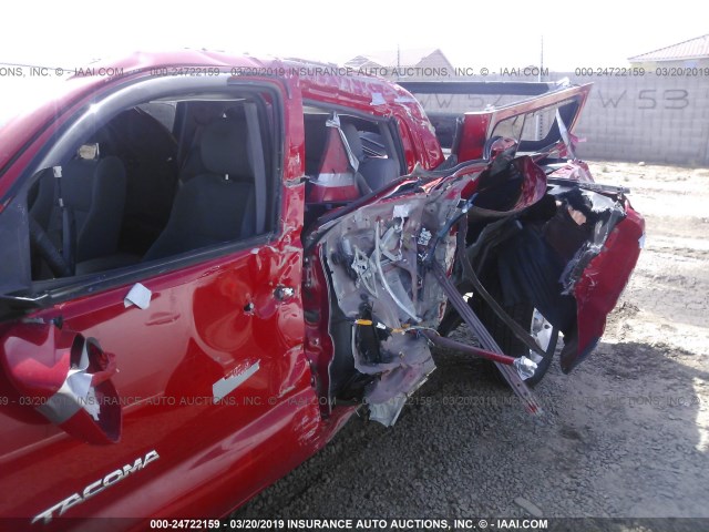 5TEMU52N27Z439951 - 2007 TOYOTA TACOMA DOUBLE CAB LONG BED RED photo 6