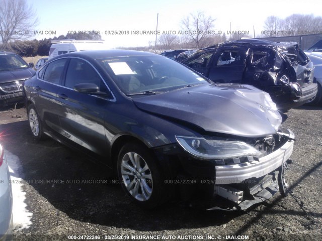 1C3CCCABXFN713834 - 2015 CHRYSLER 200 LIMITED GRAY photo 1