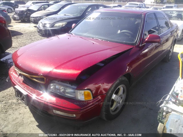 JH4KA7670NC025021 - 1992 ACURA LEGEND LS RED photo 2