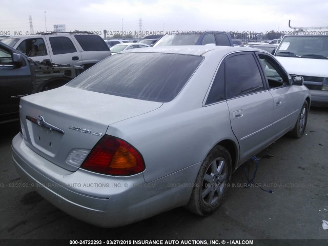 4T1BF28B41U126022 - 2001 TOYOTA AVALON XL/XLS GRAY photo 4