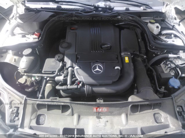 WDDGF4HB3ER305415 - 2014 MERCEDES-BENZ C 250 WHITE photo 10