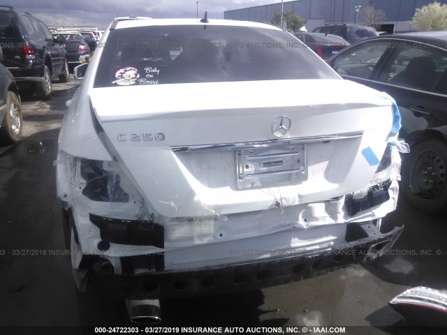 WDDGF4HB3ER305415 - 2014 MERCEDES-BENZ C 250 WHITE photo 6