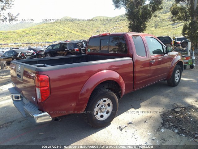 1N6BD06T96C431620 - 2006 NISSAN FRONTIER KING CAB XE RED photo 4
