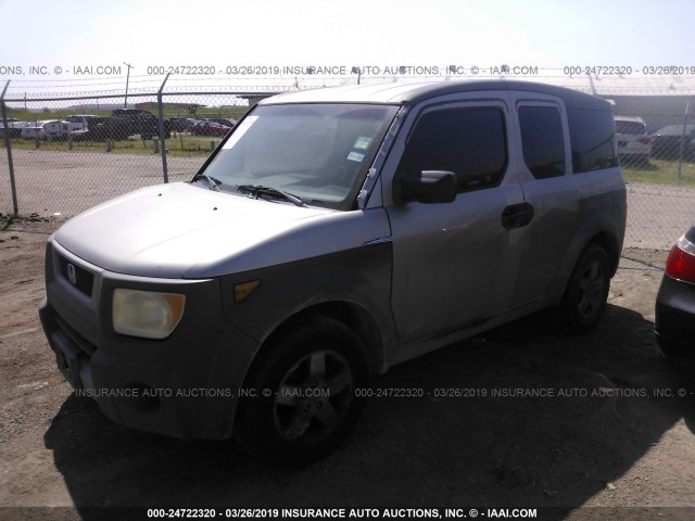 5J6YH28523L001364 - 2003 HONDA ELEMENT EX GRAY photo 2