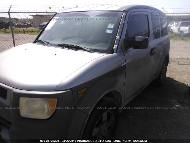 5J6YH28523L001364 - 2003 HONDA ELEMENT EX GRAY photo 6