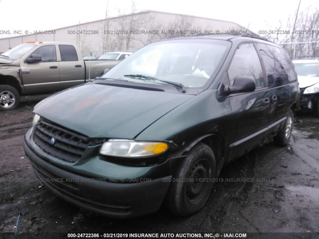 2P4FP2537XR206772 - 1999 PLYMOUTH VOYAGER GREEN photo 2
