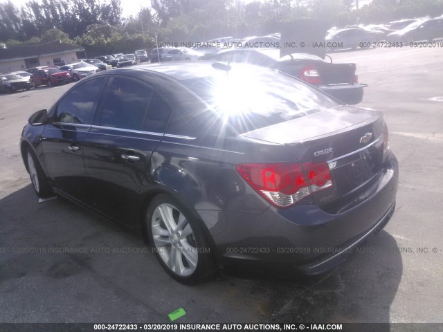 1G1PG5SB8F7173411 - 2015 CHEVROLET CRUZE LTZ GRAY photo 3