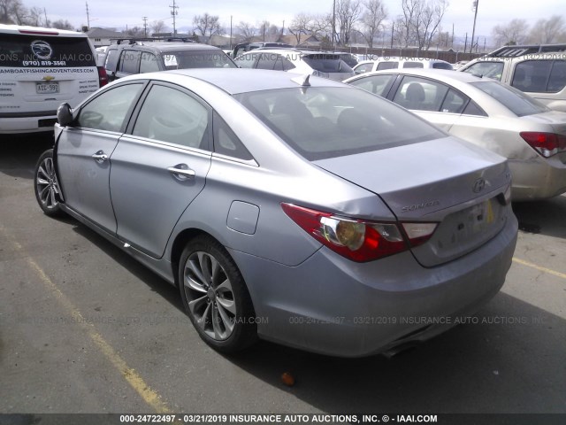 5NPEC4AB0BH223360 - 2011 HYUNDAI SONATA SE/LIMITED SILVER photo 3