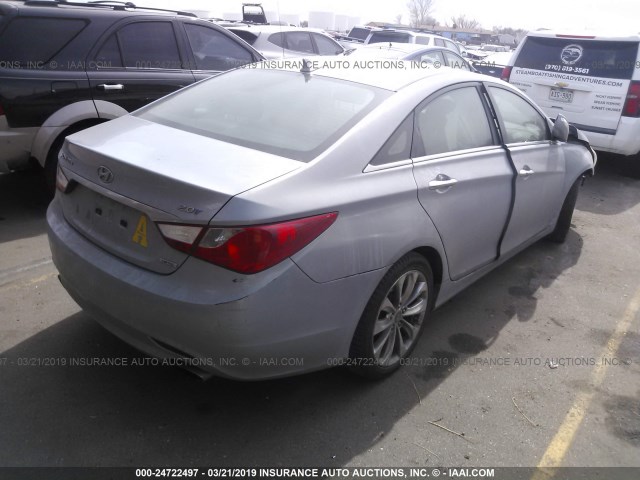 5NPEC4AB0BH223360 - 2011 HYUNDAI SONATA SE/LIMITED SILVER photo 4