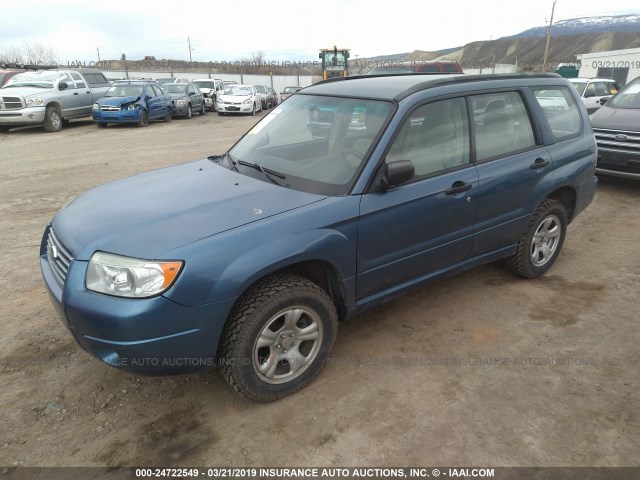 JF1SG63667H721769 - 2007 SUBARU FORESTER 2.5X/SPORTS 2.5X BLUE photo 2